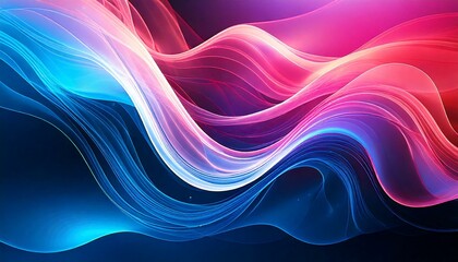 Fototapeta premium abstract wavy lines background featuring flowing, colorful, and dynamic shapes