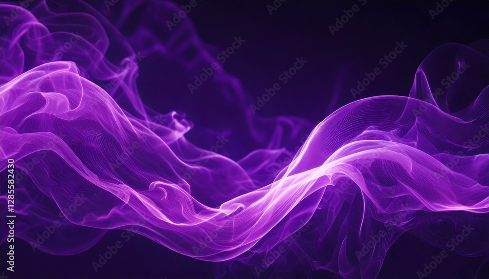 Poster an artistic abstract background of purple smoke swirls in a dynamic and mesmerizing display, with it