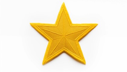 Fototapeta premium golden star patch on white background