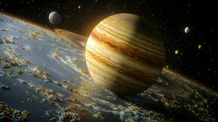 Jupiter's Rings & Celestial Bodies