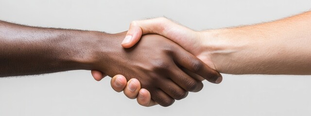 Diverse Hands Shaking in a Symbol of Unity and Cooperation Between Different Cultures