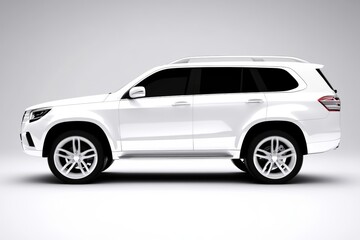Naklejka premium SUV car with white gray background