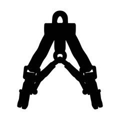 Lifting sling black silhouette illustration