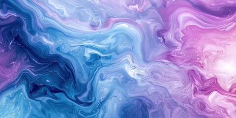 Obraz premium Abstract liquid marble background with blue, purple and white colors