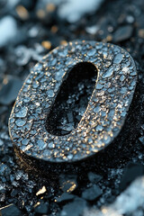 Fototapeta premium frozen, font, numbers, cinematic, unique, icy, frost, snow, cold, ice, winter, glacial, frosty, snowflake, frozen typography, crystal, holiday, Christmas, dramatic, bold, shiny, reflective, artistic, 