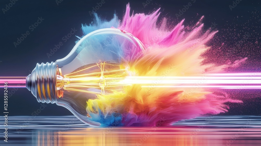 Aufkleber bursting with creativity a vibrant explosion of innovative ideas and boundless potential this captiv