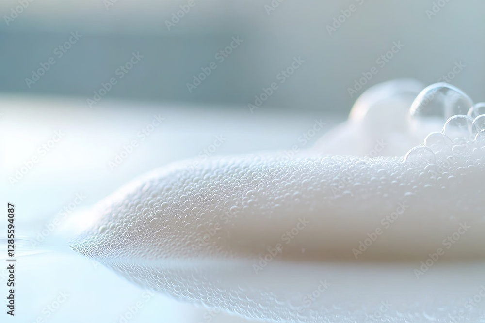 Poster soft foam gently undulating, capturing light, creating tranquil