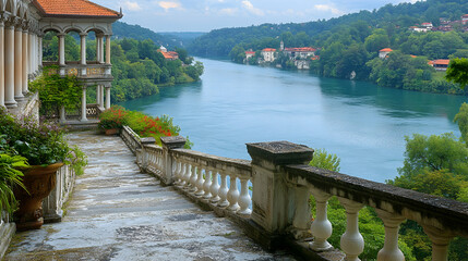 Naklejka premium Riverside Palace Steps, Scenic View