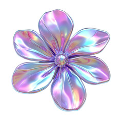 Fototapeta premium Iridescent Flower Digital Art Pastel Rainbow Bloom