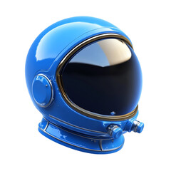 Fototapeta premium Blue Astronaut Helmet Space Exploration Retro Design