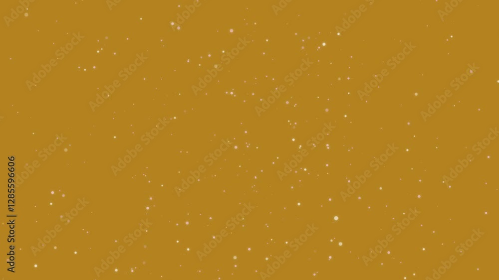 Poster Dark gold sparkling background animation, floating particles magical background
