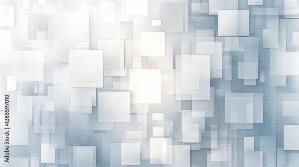 Poster abstract background with soft light and overlapping geometric shapes in shades of blue and white