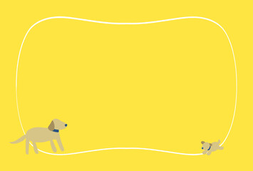 ゴールデンレトリーバーのフレーム / ポストカード