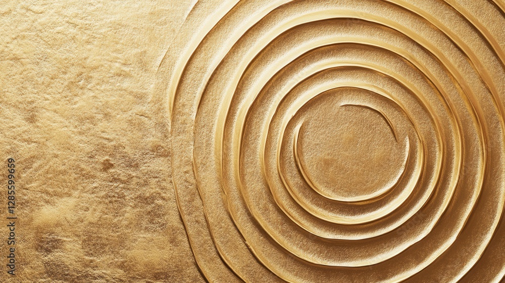 Poster elegant golden spiral texture with soft curves and ridges creating a luxurious background design