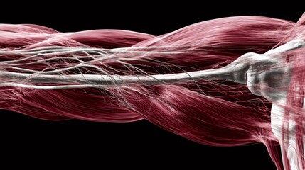 Human musculoskeletal system showing bones and muscles working together