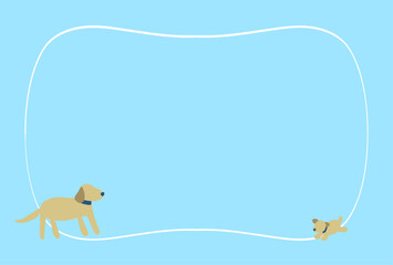 ゴールデンレトリーバーのフレーム / ポストカード