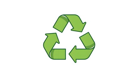 Obraz premium Green Recycling Symbol Circular Economy EcoFriendly Reuse