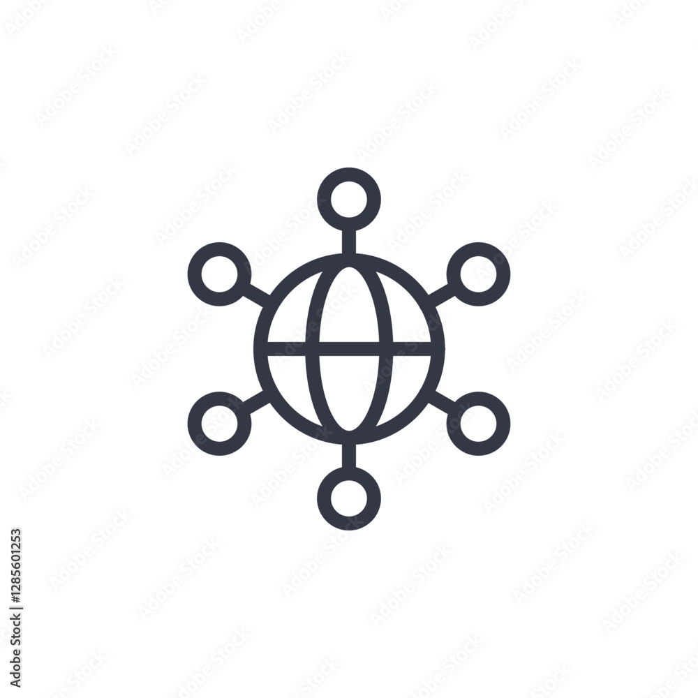 Aufkleber connection icon symbol vector sign isolated on white background illustration for graphic and web des