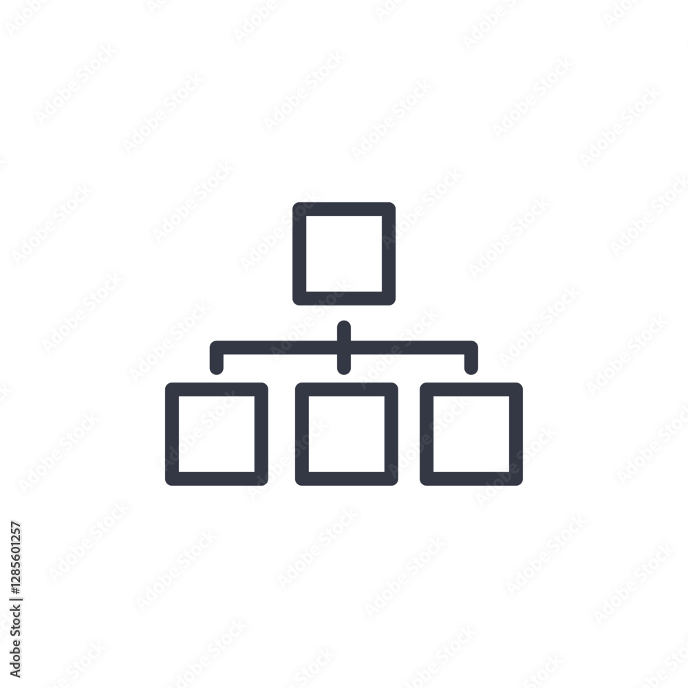 Poster hierarchy icon symbol vector sign isolated on white background illustration for graphic and web desi
