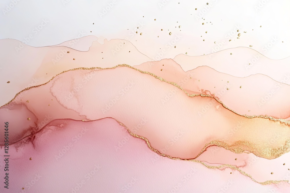 Aufkleber soft flowing layers of pastel hues create serene and calming atm