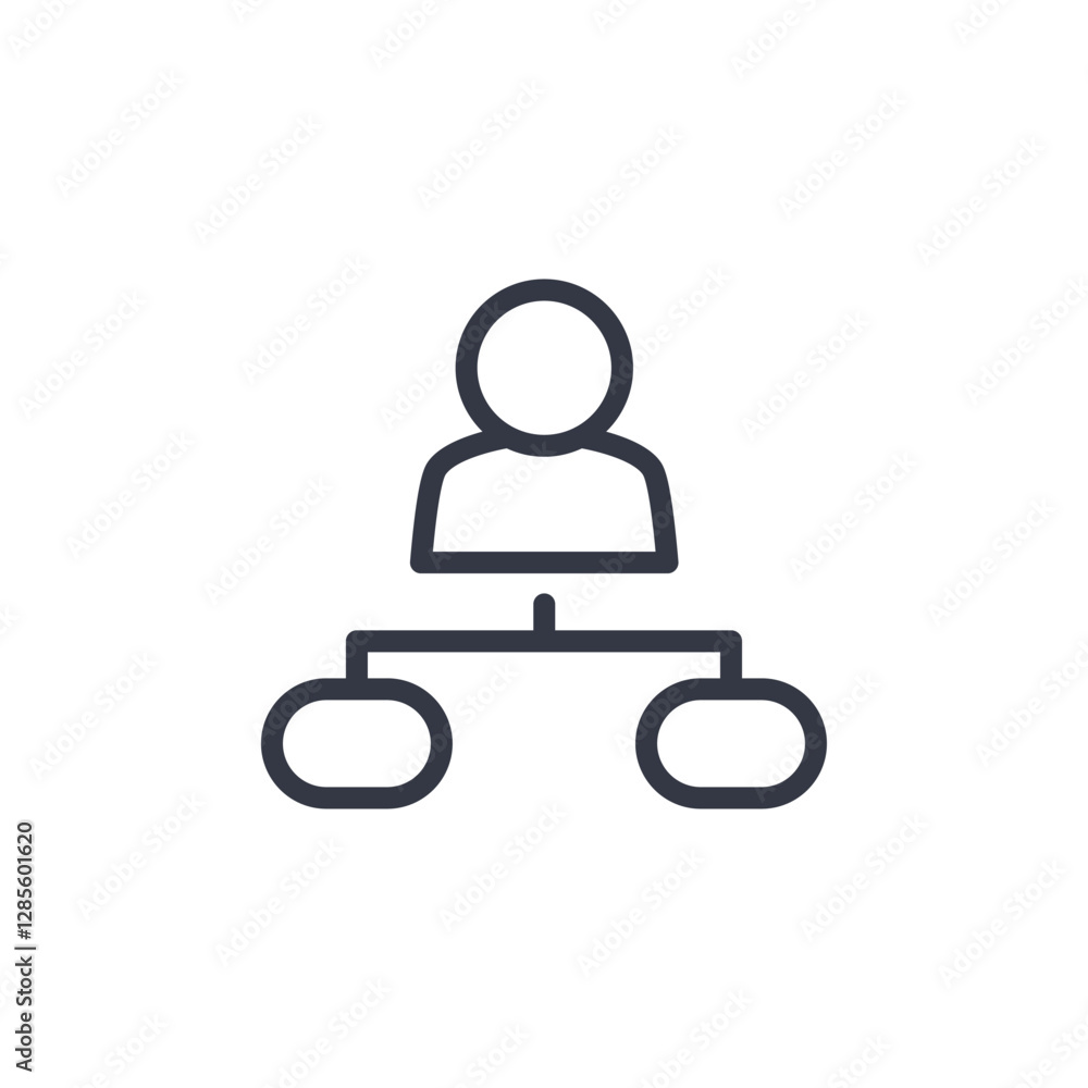 Poster hierarchy icon symbol vector sign isolated on white background illustration for graphic and web design