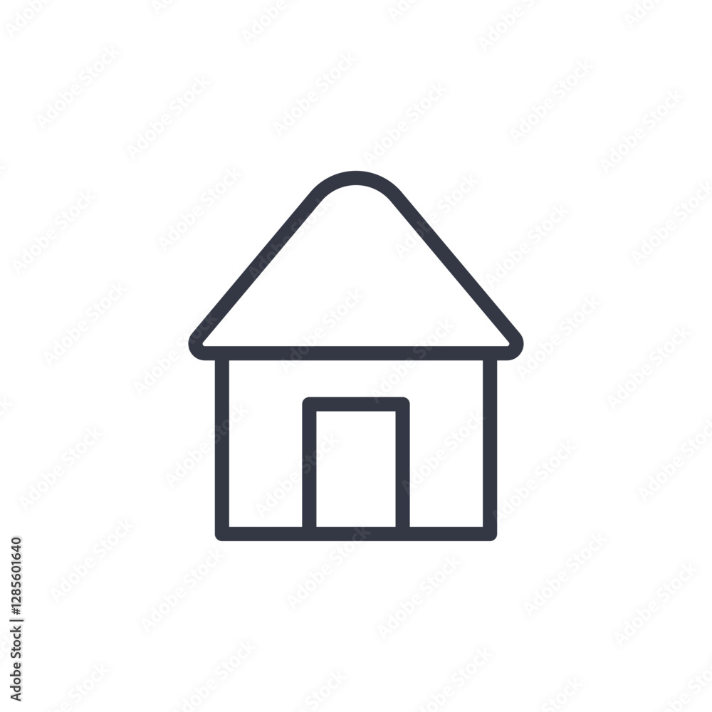 Poster home house icon symbol vector sign isolated on white background illustration for graphic and web des