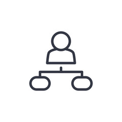 hierarchy icon symbol vector sign isolated on white background illustration for graphic and web design