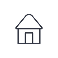 home house icon symbol vector sign isolated on white background illustration for graphic and web design