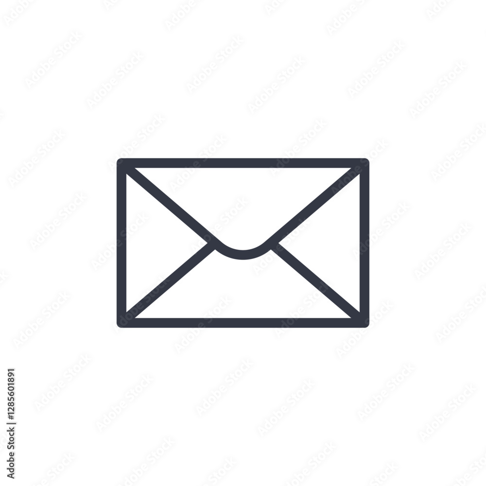 Aufkleber letter envelope icon symbol vector sign isolated on white background illustration for graphic and we
