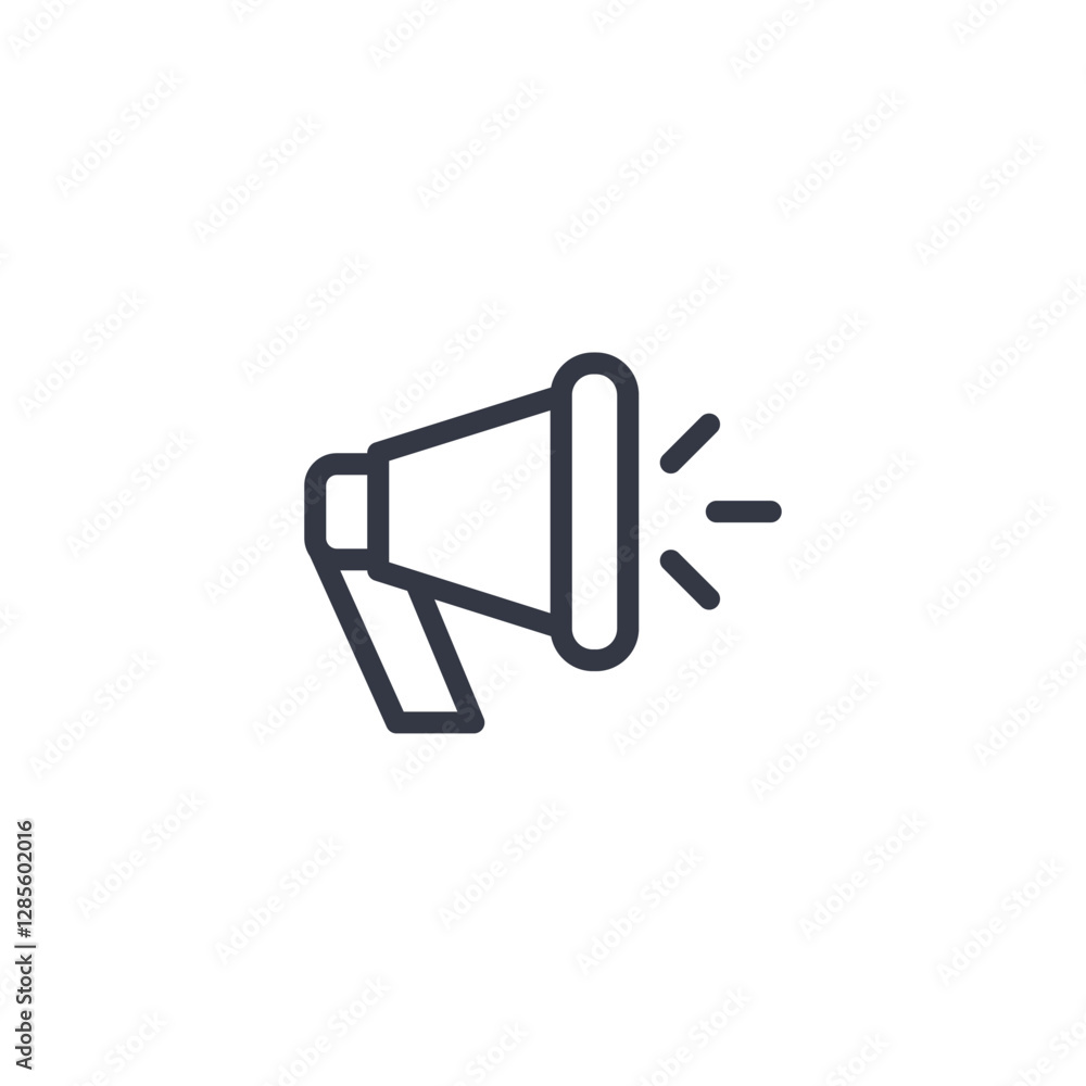 Poster megaphone icon symbol vector sign isolated on white background illustration for graphic and web desi