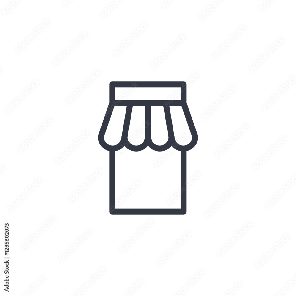 Poster online shop icon symbol vector sign isolated on white background illustration for graphic and web de