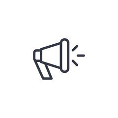 megaphone icon symbol vector sign isolated on white background illustration for graphic and web design