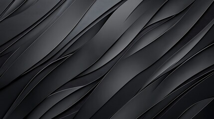 Fototapeta premium Abstract 3D Render: Dark Gray Wavy Surface Texture AI Generated
