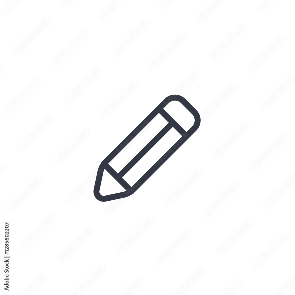 Poster pencil icon symbol vector sign isolated on white background illustration for graphic and web design