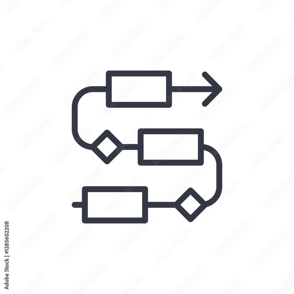 Leinwandbilder planning icon symbol vector sign isolated on white background illustration for graphic and web desig