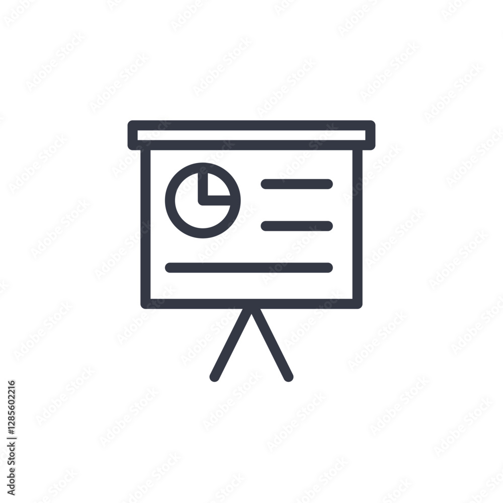 Poster presentation icon symbol vector sign isolated on white background illustration for graphic and web d