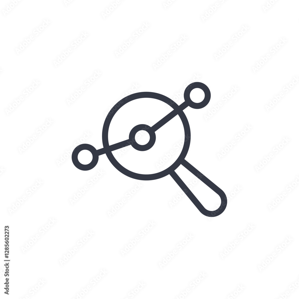 Poster research icon symbol vector sign isolated on white background illustration for graphic and web desig