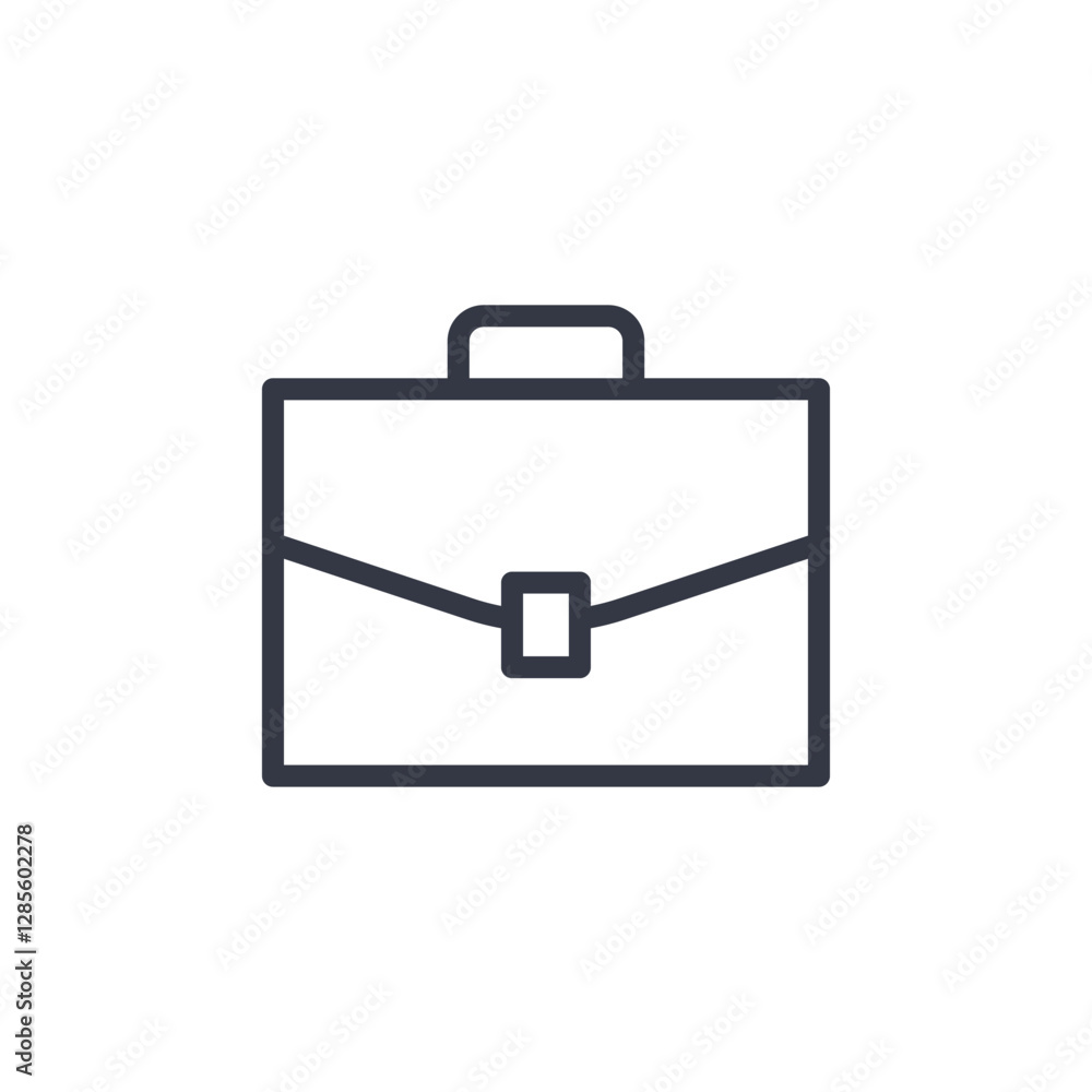 Poster briefcase icon symbol vector sign isolated on white background illustration for graphic and web desi