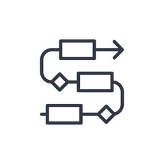 planning icon symbol vector sign isolated on white background illustration for graphic and web design