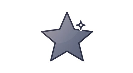 Shining Star Icon Graphic Design Gradient Sparkle Award Rating Review FivePointed Symbol Ele