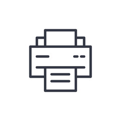 printer icon symbol vector sign isolated on white background illustration for graphic and web design