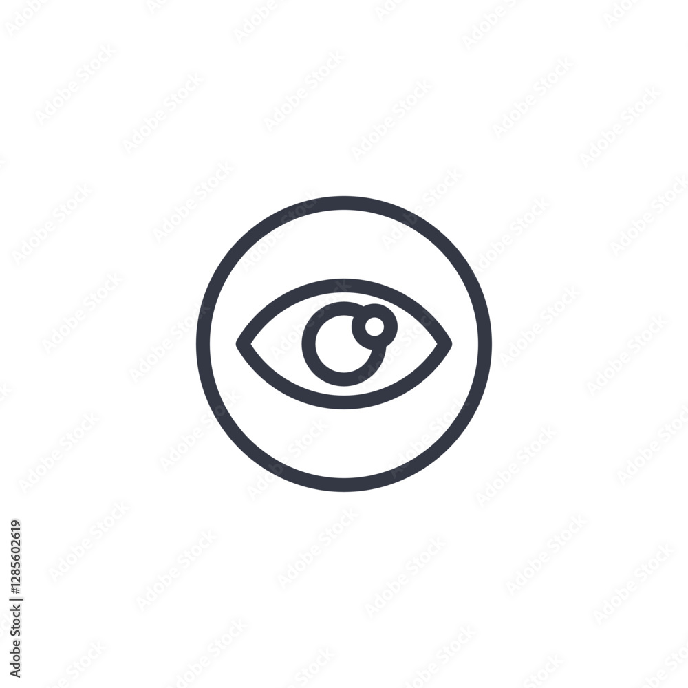 Aufkleber vision icon symbol vector sign isolated on white background illustration for graphic and web design