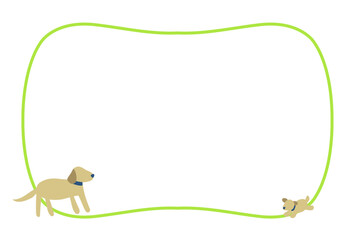 ゴールデンレトリーバーのフレーム / ポストカード