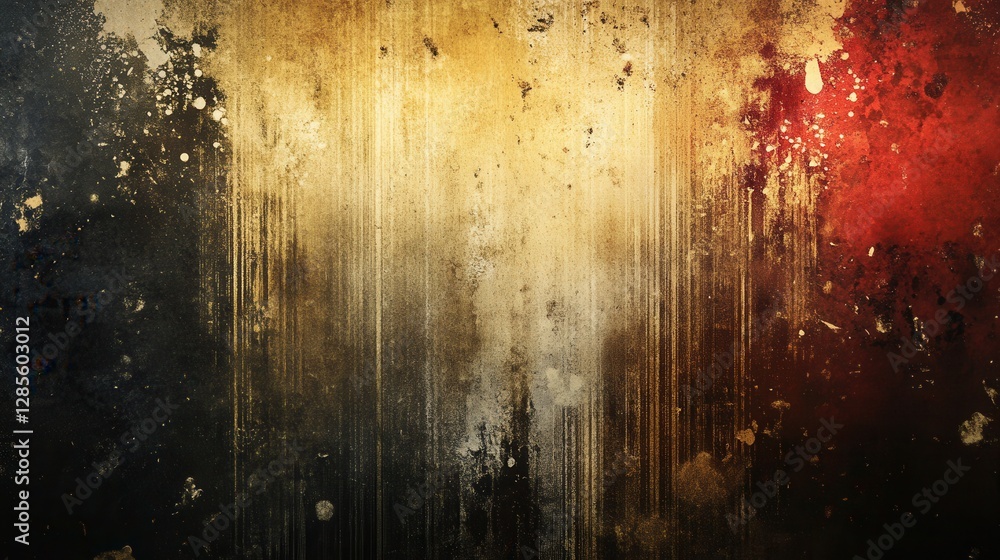 Poster grunge background with texture and colorful splashes in earthy tones and artistic patterns