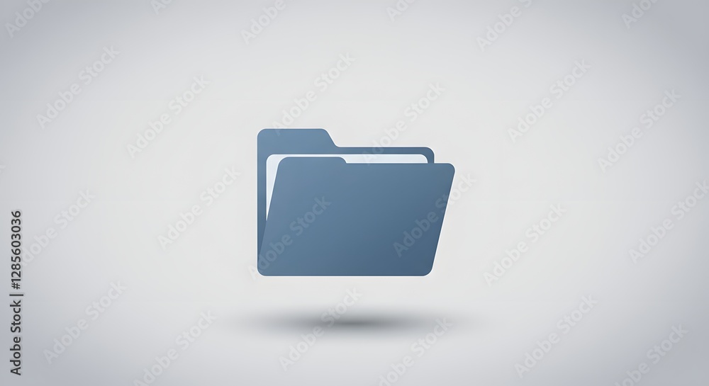 Poster digital file folder icon storage organization data management system
