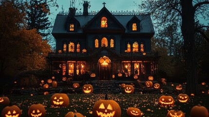 This unique Halloween house captures the essence of nostalgia. 