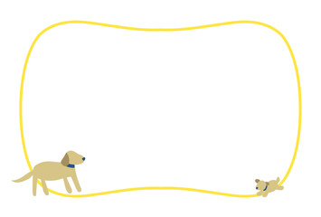 ゴールデンレトリーバーのフレーム / ポストカード