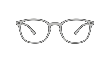 Fototapeta premium Stylish Grey Eyeglasses Frames Modern Optical Design Spectacles