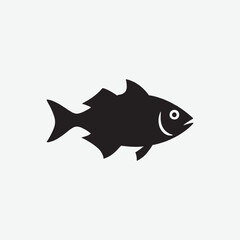 Download a high-quality black fish silhouette vector on a white background. Perfect for logos, icons, marine-themed designs, fishing graphics, and more. 