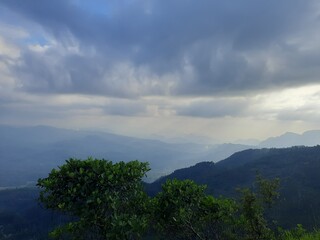 clouds over the mountains